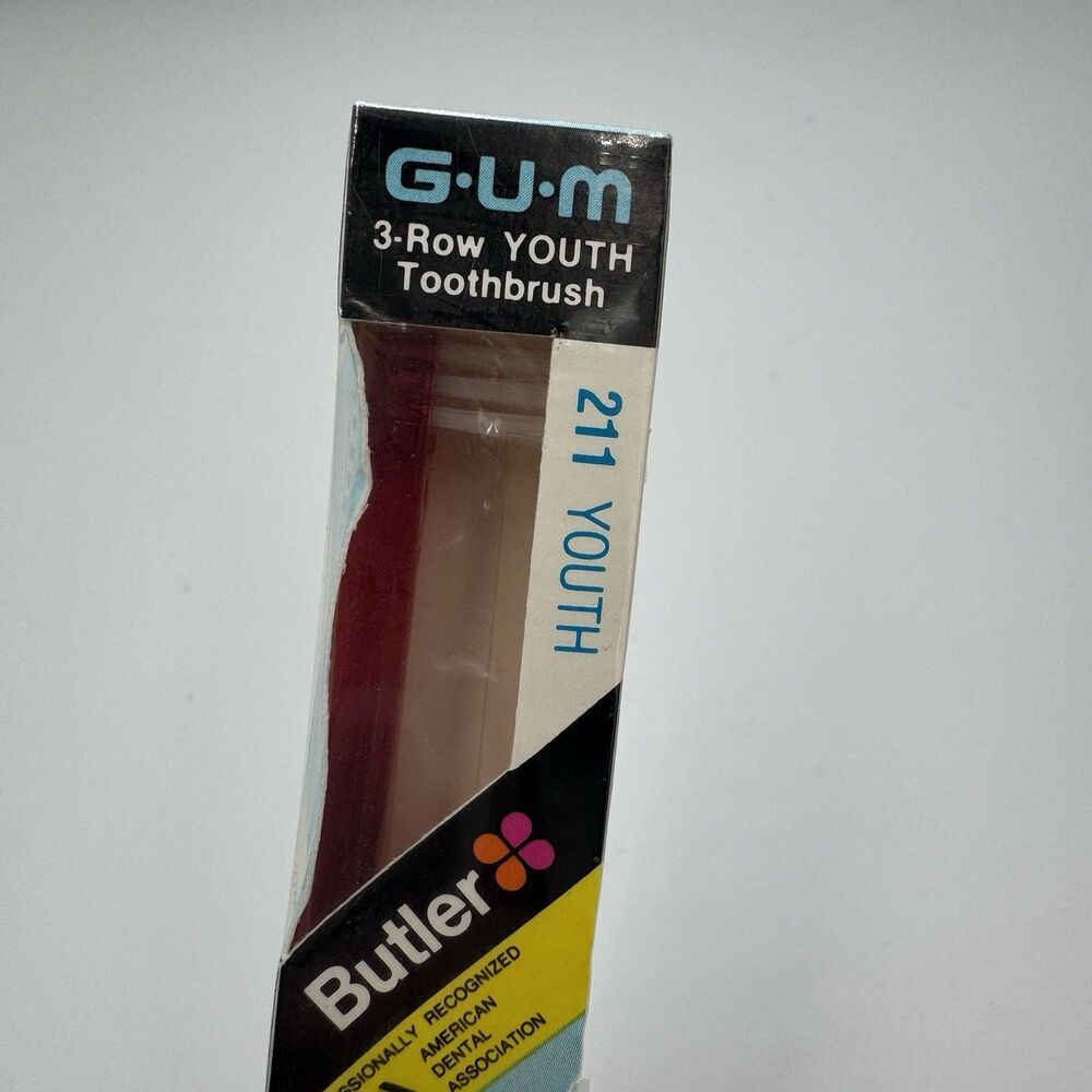 Butler GUM Vintage‎ Toothbrush Youth Soft Bristles 211 Made USA Red